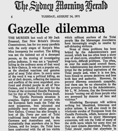 PNG 1971 - Gazelle Peninsula