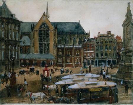 George_Hendrik_Breitner_-_Gezicht_op_de_Dam_te_Amsterdam